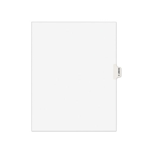 Avery-style Preprinted Legal Side Tab Divider, 26-tab, Exhibit E, 11 X 8.5, White, 25/pack, (1375)