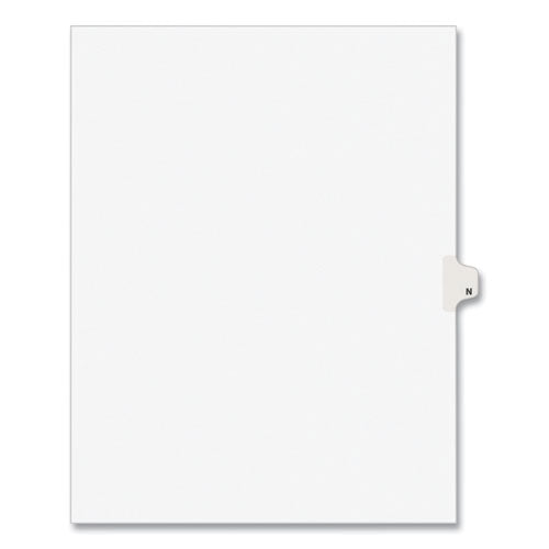 Preprinted Legal Exhibit Side Tab Index Dividers, Avery Style, 26-tab, N, 11 X 8.5, White, 25/pack, (1414)