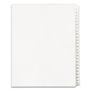 Preprinted Legal Exhibit Side Tab Index Dividers, Allstate Style, 25-tab, 1 To 25, 11 X 8.5, White, 1 Set, (1701)