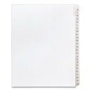 Preprinted Legal Exhibit Side Tab Index Dividers, Allstate Style, 25-tab, 76 To 100, 11 X 8.5, White, 1 Set, (1704)