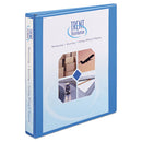 Heavy-duty Non Stick View Binder With Durahinge And Slant Rings, 3 Rings, 1" Capacity, 11 X 8.5, Light Blue, (5301)