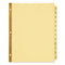 Preprinted Laminated Tab Dividers With Gold Reinforced Binding Edge, 12-tab, Jan. To Dec., 11 X 8.5, Buff, 1 Set