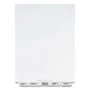 Preprinted Legal Exhibit Bottom Tab Index Dividers, Avery Style, 27-tab, Exhibit A To Exhibit Z, 11 X 8.5, White, 1 Set