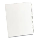 Preprinted Legal Exhibit Side Tab Index Dividers, Avery Style, 26-tab, 51 To 75, 11 X 8.5, White, 1 Set