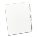 Preprinted Legal Exhibit Side Tab Index Dividers, Avery Style, 26-tab, 76 To 100, 11 X 8.5, White, 1 Set