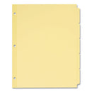 Write And Erase Plain-tab Paper Dividers, 5-tab, 11 X 8.5, Buff, 36 Sets