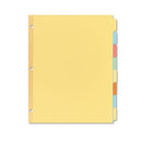 Write And Erase Plain-tab Paper Dividers, 8-tab, 11 X 8.5, Multicolor, 24 Sets