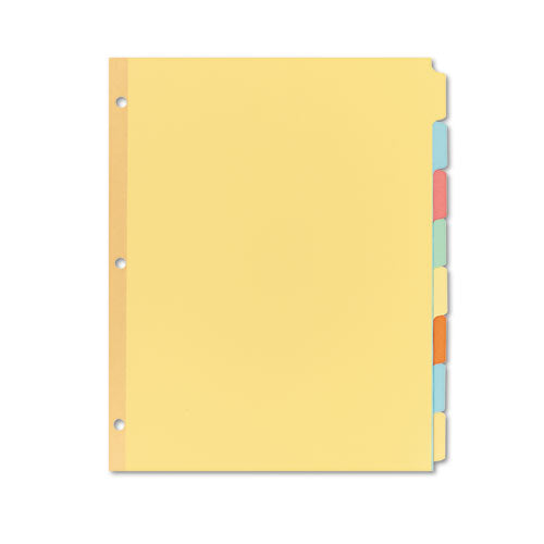 Write And Erase Plain-tab Paper Dividers, 8-tab, 11 X 8.5, Multicolor, 24 Sets