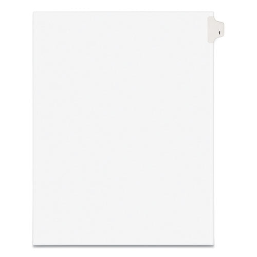 Preprinted Legal Exhibit Side Tab Index Dividers, Avery Style, 10-tab, 1, 11 X 8.5, White, 25/pack