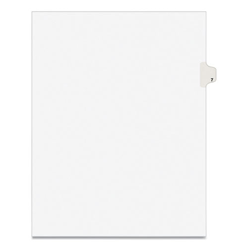 Preprinted Legal Exhibit Side Tab Index Dividers, Avery Style, 10-tab, 7, 11 X 8.5, White, 25/pack