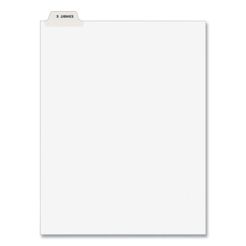 Avery-style Preprinted Legal Bottom Tab Divider, 26-tab, Exhibit E, 11 X 8.5, White, 25/pk