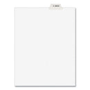 Avery-style Preprinted Legal Bottom Tab Divider, 26-tab, Exhibit G, 11 X 8.5, White, 25/pk