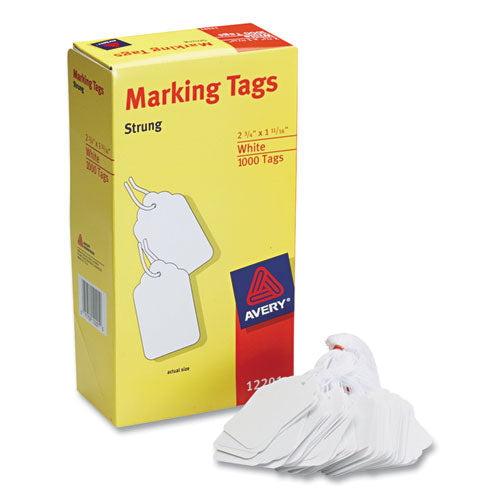 Medium-weight White Marking Tags, 2.75 X 1.69, 1,000/box