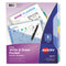 Write And Erase Durable Plastic Dividers With Slash Pocket, 3-hold Punched, 8-tab, 11.13 X 9.25, Assorted, 1 Set