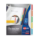 Clear Easy View Plastic Dividers With Multicolored Tabs And Sheet Protector, 5-tab, 11 X 8.5, Clear, 1 Set