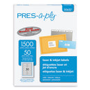 Labels, 0.66 X 3.44, White, 30/sheet, 50 Sheets/box