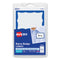 Printable Adhesive Name Badges, 3.38 X 2.33, Blue Border, 100/pack