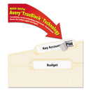 Permanent Trueblock File Folder Labels With Sure Feed Technology, 0.66 X 3.44, White, 30/sheet, 60 Sheets/box