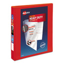 Heavy-duty View Binder With Durahinge And One Touch Ezd Rings, 3 Rings, 1" Capacity, 11 X 8.5, Red