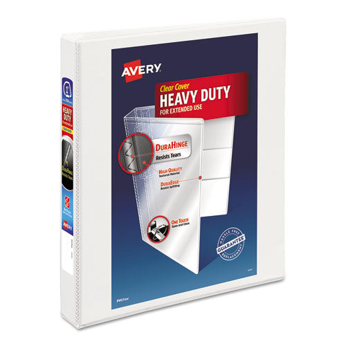 Heavy-duty View Binder With Durahinge And One Touch Ezd Rings, 3 Rings, 1" Capacity, 11 X 8.5, White