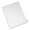 Preprinted Legal Exhibit Side Tab Index Dividers, Allstate Style, 26-tab, Z, 11 X 8.5, White, 25/pack