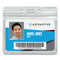 Resealable Id Badge Holders, Horizontal, Frosted 4.13" X 3.75" Holder, 3.75" X 2.62" Insert, 50/pack