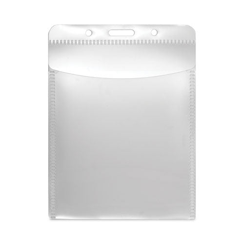 Pvc-free Badge Holders, Vertical, Clear 3.5" X 5.13" Holder, 3.13" X 4.13" Insert, 50/pack