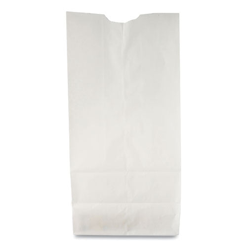 Grocery Paper Bags, 35 Lb Capacity, #10, 6.31" X 4.19" X 13.38", White, 500 Bags