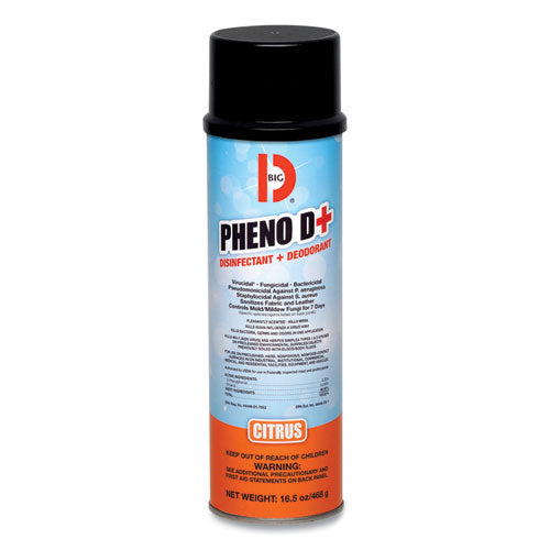 Pheno D+ Aerosol Disinfectant/deodorizer, Citrus Scent, 16.5 Oz Aerosol Spray Can, 12/carton