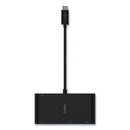 Usb-c Multimedia + Charge Adapter, 4k Hdmi/usb-a/usb-c/vga, 4.9 Ft, Black