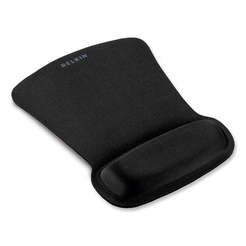 Waverest Gel Mouse Pad With Wrist Rest, 9.3 X 11.9, Black