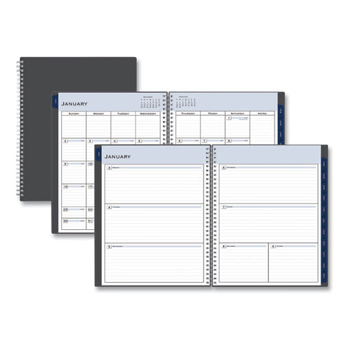 Passages Weekly/monthly Planner, 11 X 8.5, Charcoal Cover, 12-month (jan To Dec): 2024