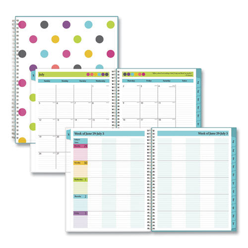 Teacher Dots Academic Year Create-your-own Cover Weekly/monthly Planner, 11 X 8.5, 12-month (july To June): 2023 To 2024