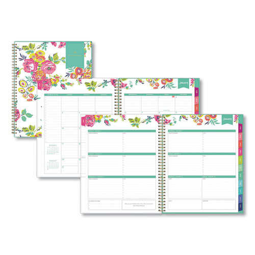 Day Designer Peyton Create-your-own Cover Weekly/monthly Planner, Floral Artwork, 11 X 8.5, White, 12-month (jan-dec): 2024