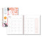 Joselyn Monthly Wirebound Planner, Joselyn Floral Artwork, 10 X 8, Pink/peach/black Cover, 12-month (jan To Dec): 2024