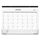 Enterprise Desk Pad, Geometric Artwork, 22 X 17, White/gray Sheets, Black Binding, Clear Corners, 12-month (jan-dec): 2024