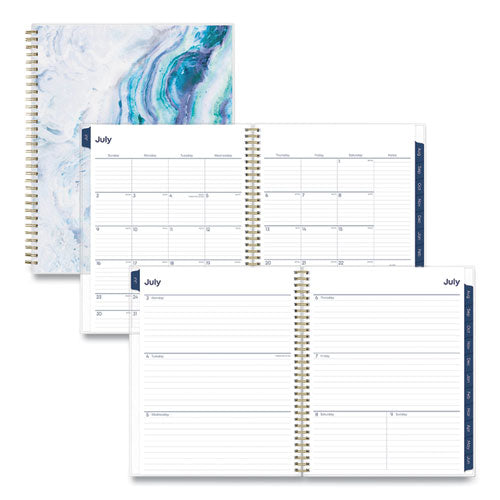 Gemma Academic Year Weekly/monthly Planner, Geode Artwork, 11 X 8.5, Blue/purple Cover, 12-month (july-june): 2023-2024