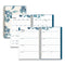 Bakah Blue Weekly/monthly Planner, Bakah Blue Floral Artwork, 8 X 5, Blue/white Cover, 12-month (jan To Dec): 2024