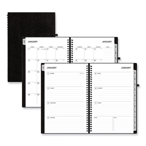 Aligned Weekly/monthly Planner, 8 X 5, Black Cover, 12-month (jan To Dec): 2024