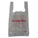 Thank You High-density Shopping Bags, 10" X 19", White, 2,000/carton