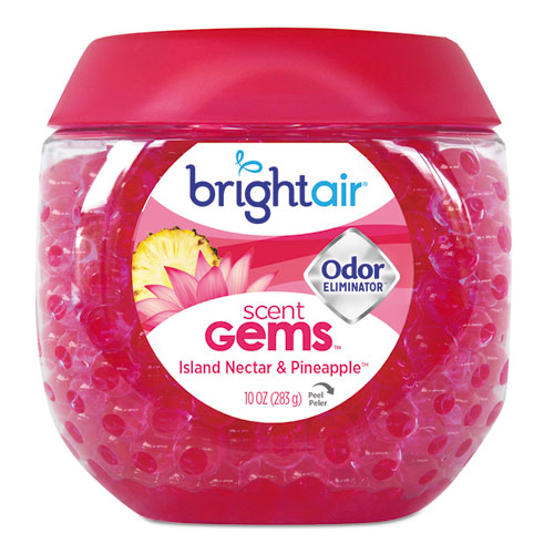 Scent Gems Odor Eliminator, Island Nectar And Pineapple, Pink, 10 Oz Jar
