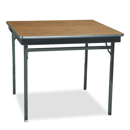 Special Size Folding Table, Square, 36w X 36d X 30h, Walnut/black