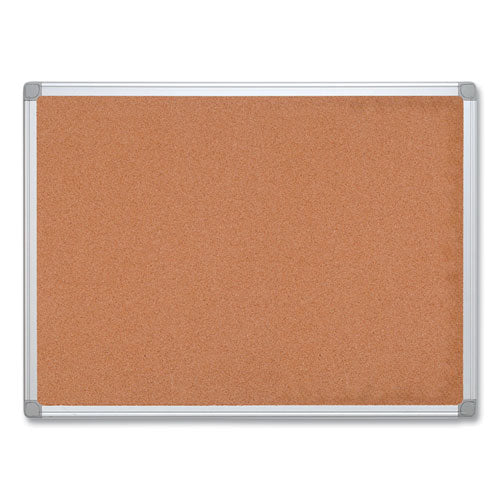 Earth Cork Board, 24 X 18, Natural Surface, Silver Aluminum Frame