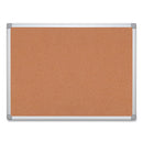 Earth Cork Board, 36 X 24, Natural Surface, Silver Aluminum Frame