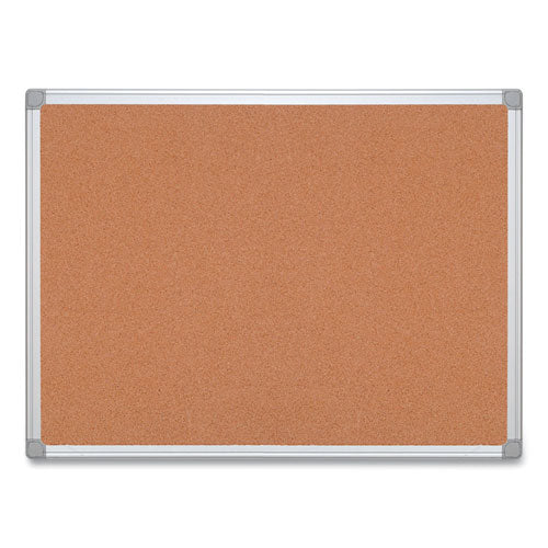 Earth Cork Board, 36 X 24, Natural Surface, Silver Aluminum Frame