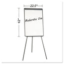 Basic Tripod Melamine Presentation Easel, 22.5 X 42, White/black