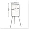 Basic Tripod Melamine Presentation Easel, 22.5 X 42, White/black