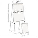 Silver Easy Clean Dry Erase Quad-pod Presentation Easel, 45" To 79" High, Silver