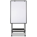 Creation Station Dry Erase Board, 29.5 X 74.88, White Surface, Black Metal Frame