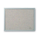 Designer Fabric Bulletin Board, 24 X 18, Gray Surface, Gray Mdf Wood Frame